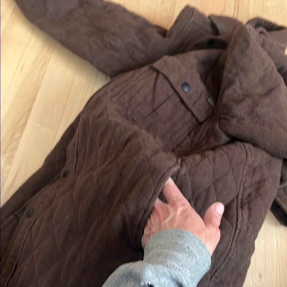 Men's Brown Quilted Jacket - Picture 7 of 7